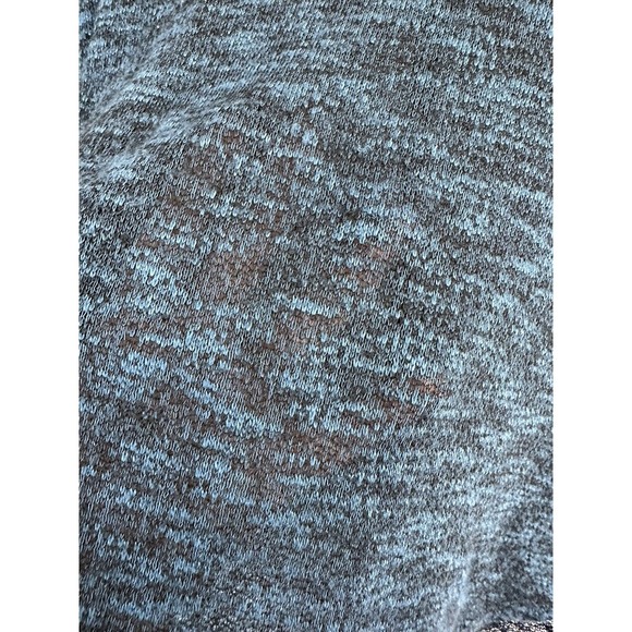 Free People FP Beach Nani Tee Marled Starlight Blue Rolled Sleeve Slouchy Top XS - Picture 6 of 8